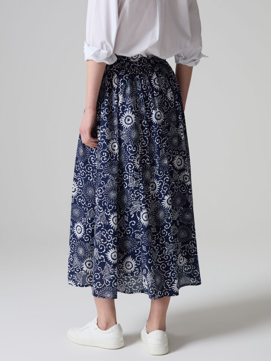 Full midi skirt with floral print_2