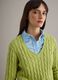 Green pure cotton regular fit cable knit jumper_3