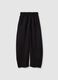 Baggy trousers in stretch cotton black_4
