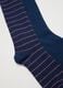 Tripack long cotton socks in elastic blue_1