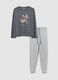 Grey Christmas pyjama in regular fit cotton blend with print_4