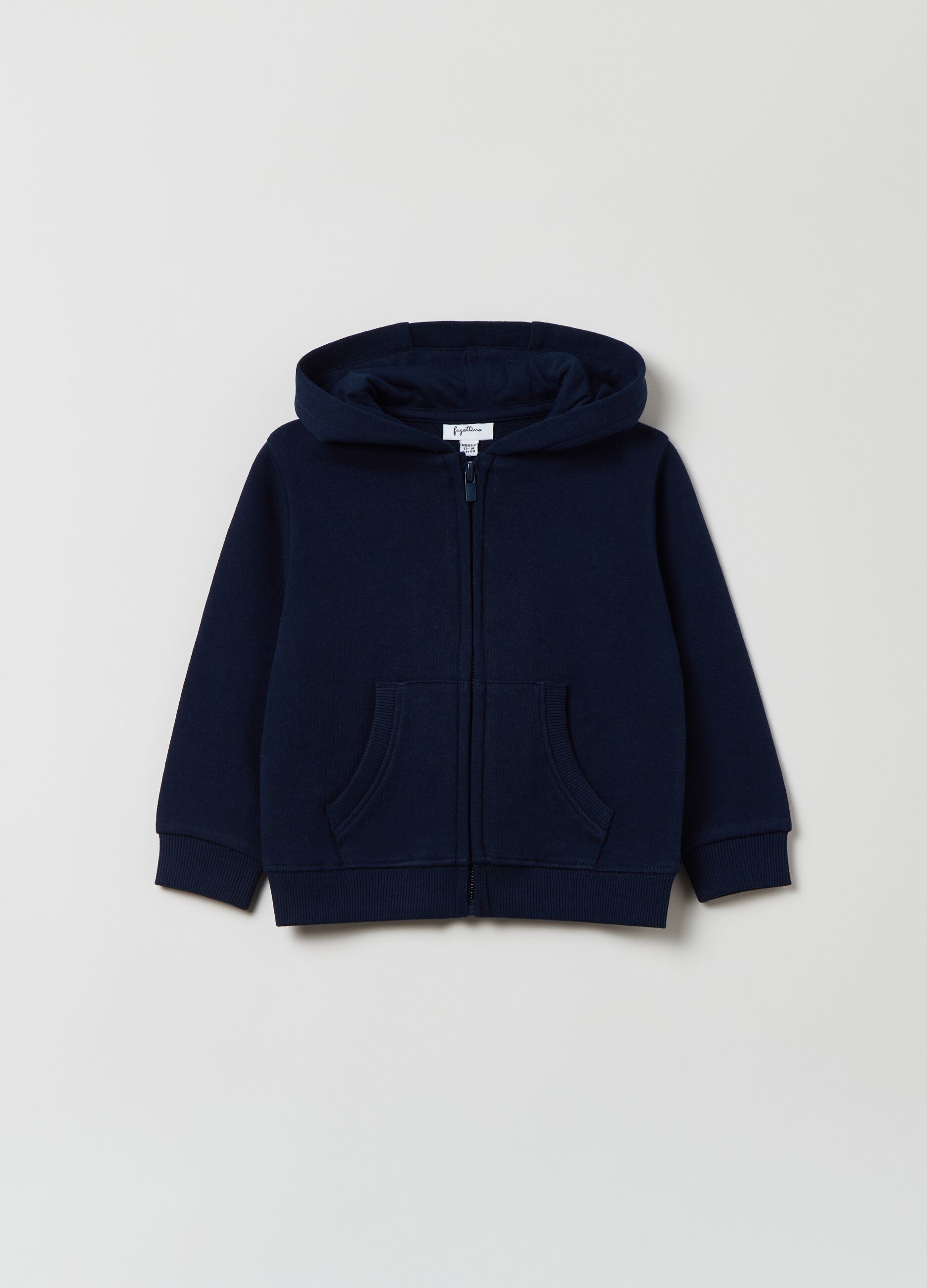 Full-zip in French Terry con cappuccio_0