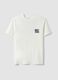 White pure cotton jersey T-shirt with graphic print, regular fit_4