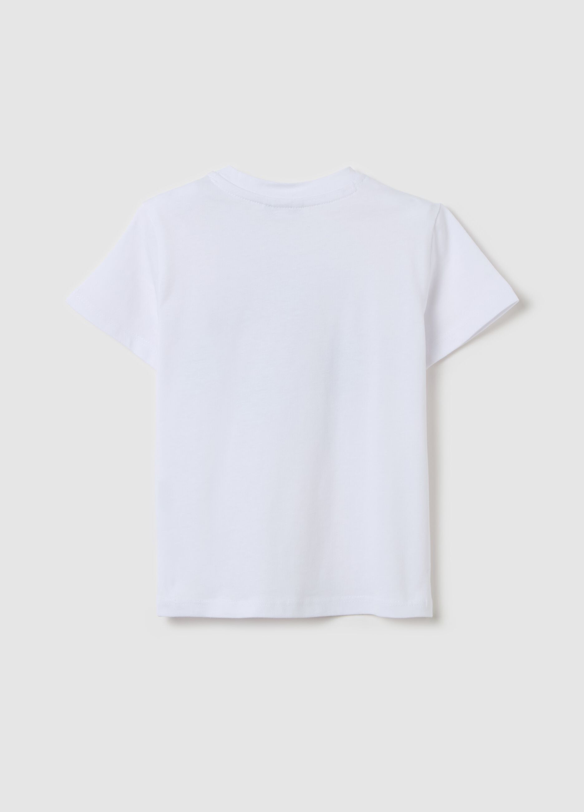 Cotton T-shirt with "My new friend" puppy print