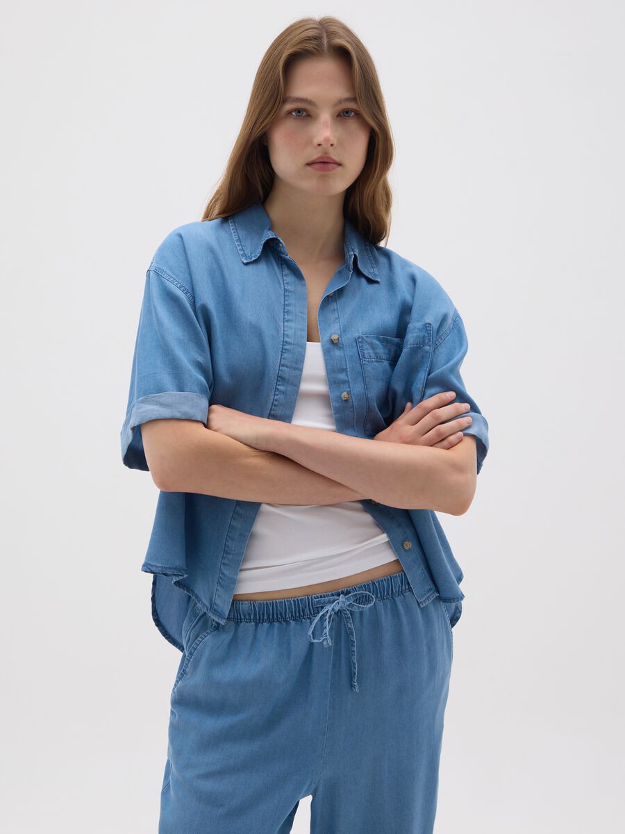 Oversized Short Sleeve Shirt_0