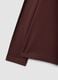 Brown stretch viscose top with high neck, regular fit_2