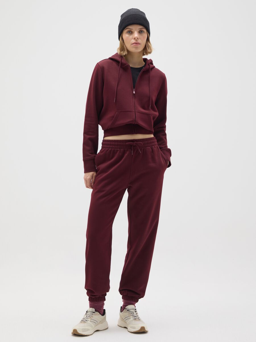 Red Cotton Blend Sweatshirt Regular Fit_1