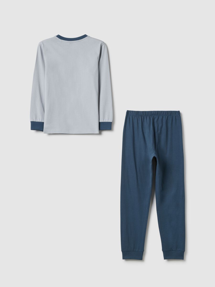 Children's regular fit multicolour pure cotton pyjamas with print_1