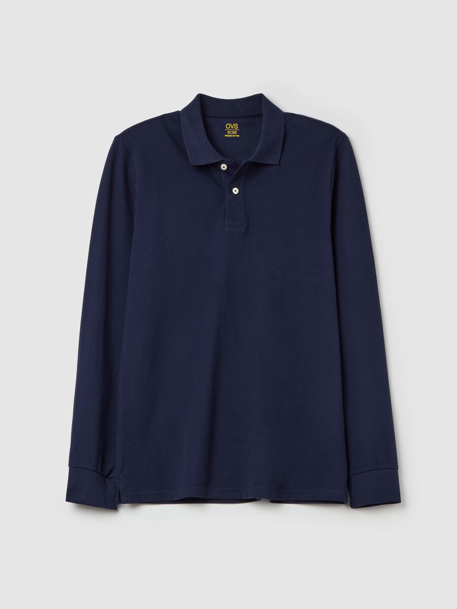 Long-sleeved polo shirt in organic cotton_4
