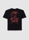 Oversized black cotton boys' t-shirt with Miami Heat logo_4