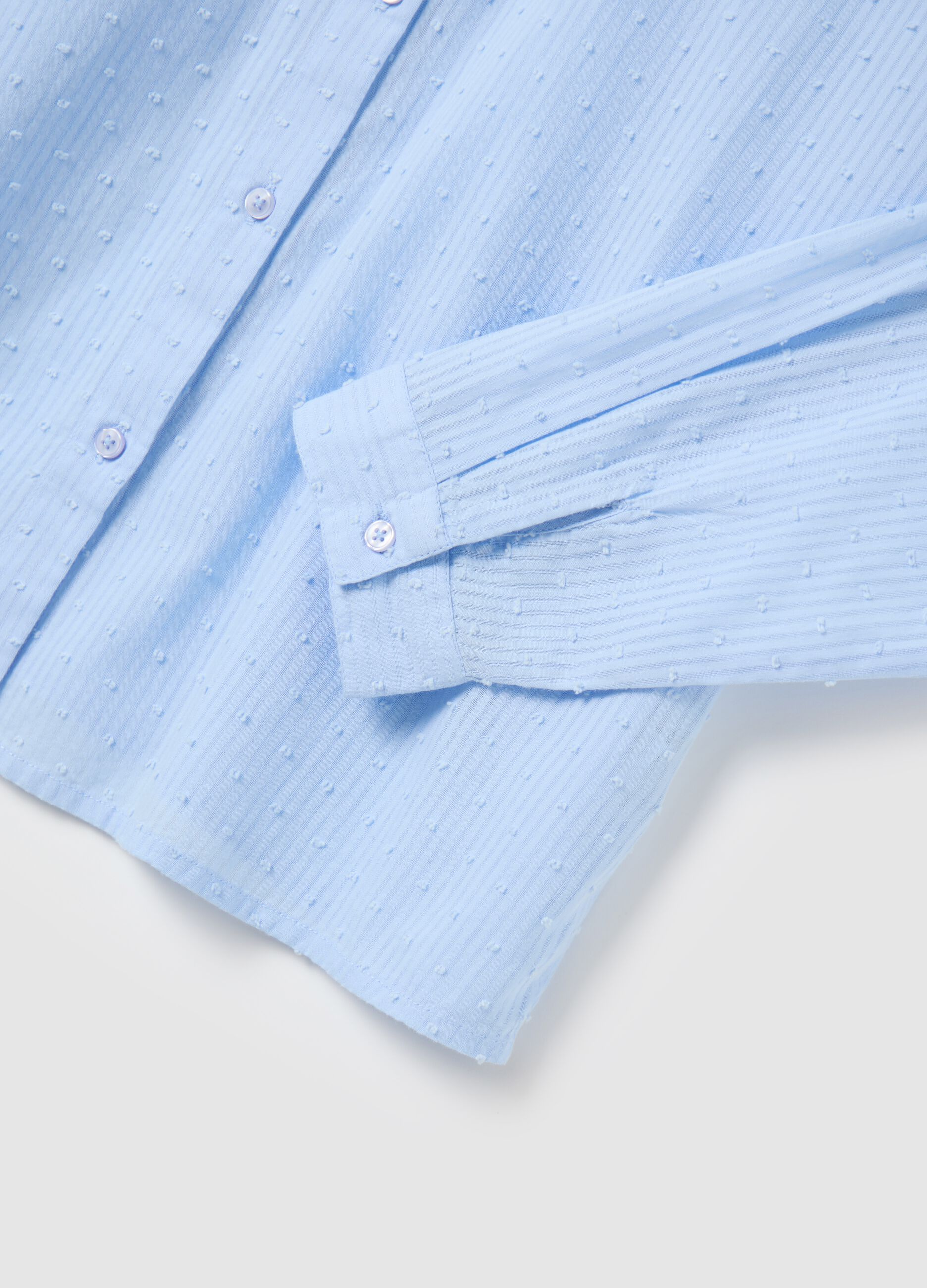 Women’s light blue shirt in 100% cotton with regular fit