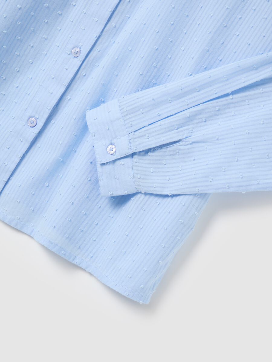 Women’s light blue shirt in 100% cotton with regular fit_5