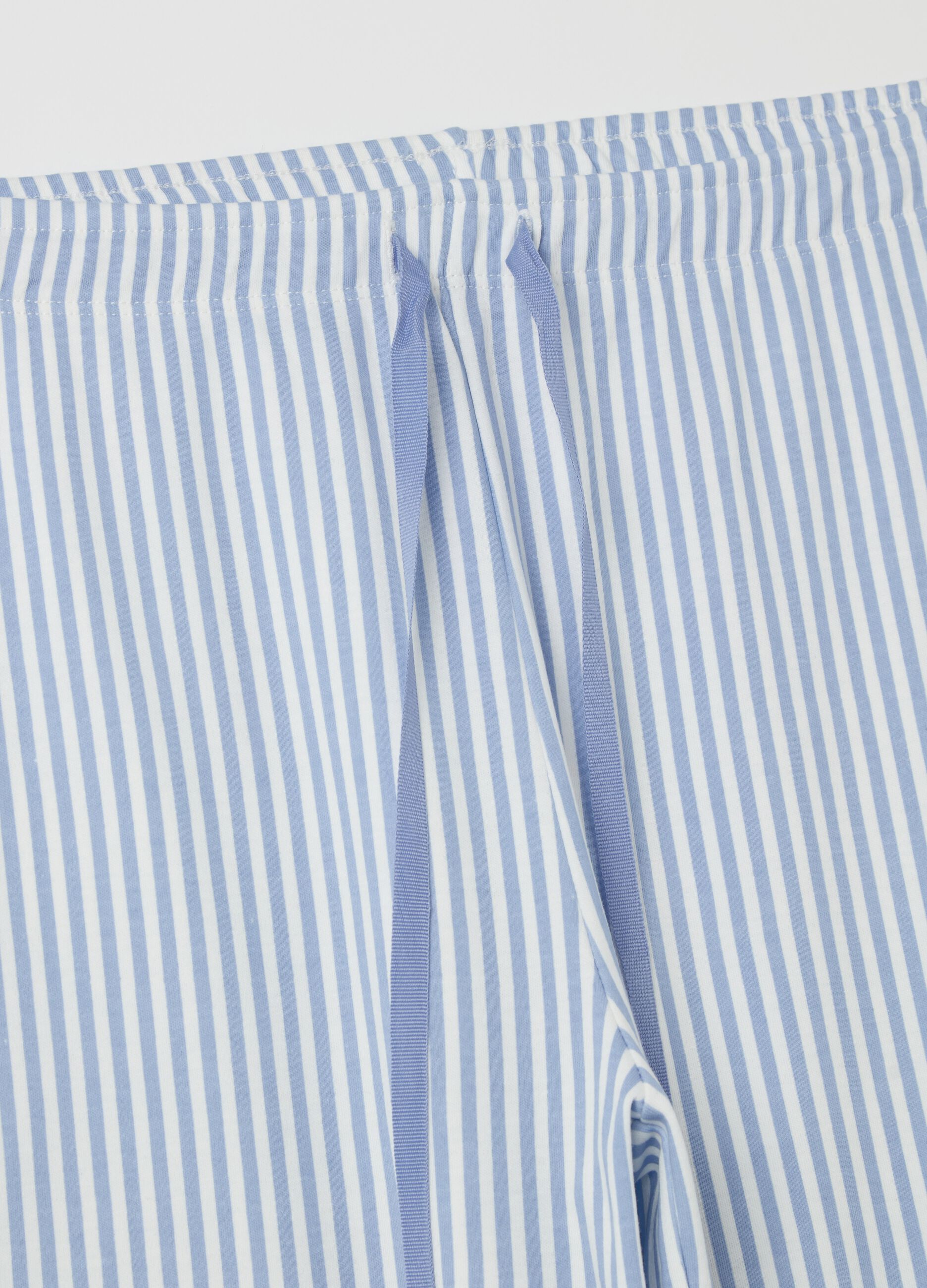Striped cotton pyjama bottoms
