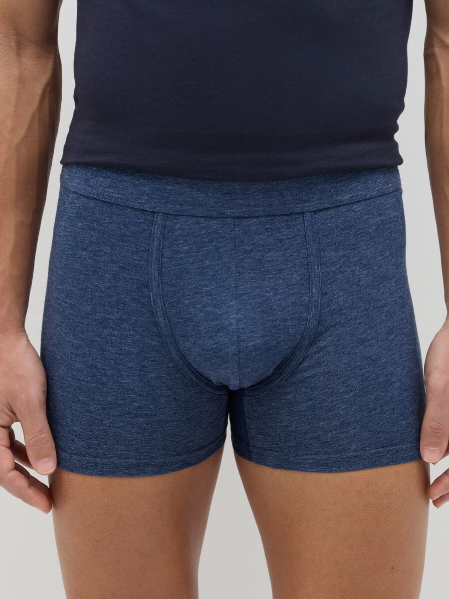 Three-pair pack midi boxer shorts in stretch cotton_1
