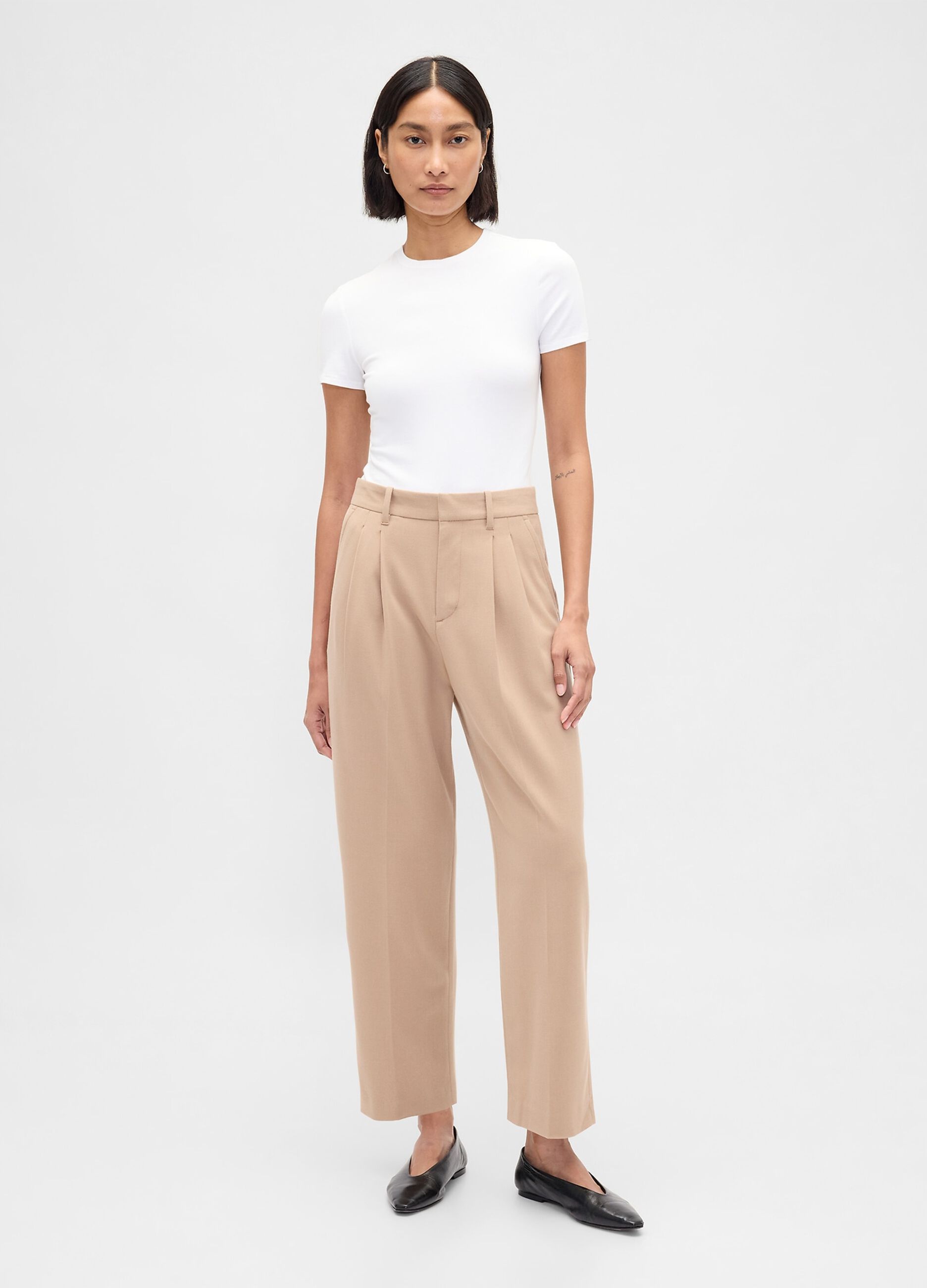 Beige Stretch Trousers