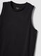 Black pure cotton tank top_1
