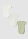 3-pack green and white organic cotton crew-neck bodysuits_1