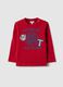 Red pure cotton regular fit t-shirt for boys_0
