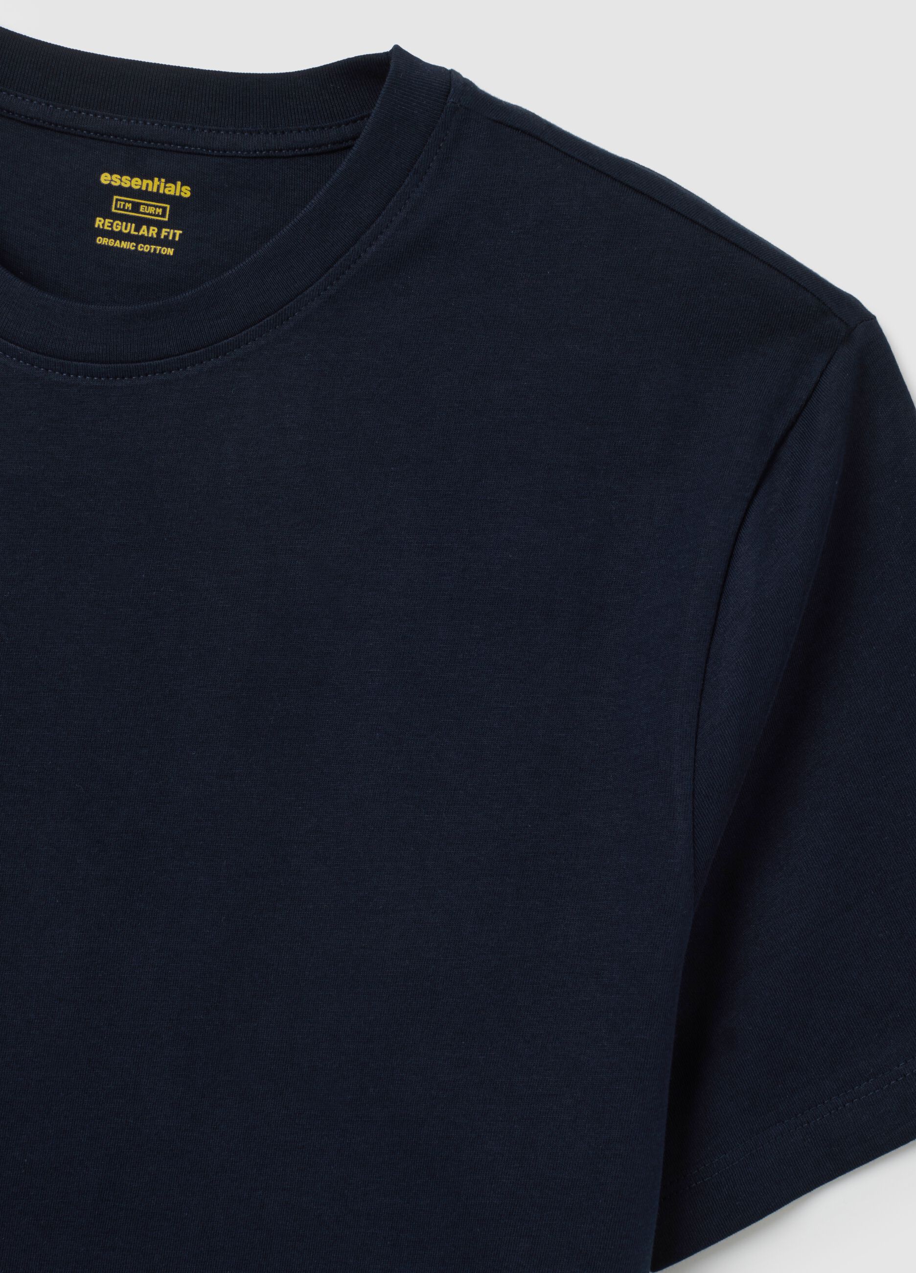 T-shirt in puro cotone nero regular fit