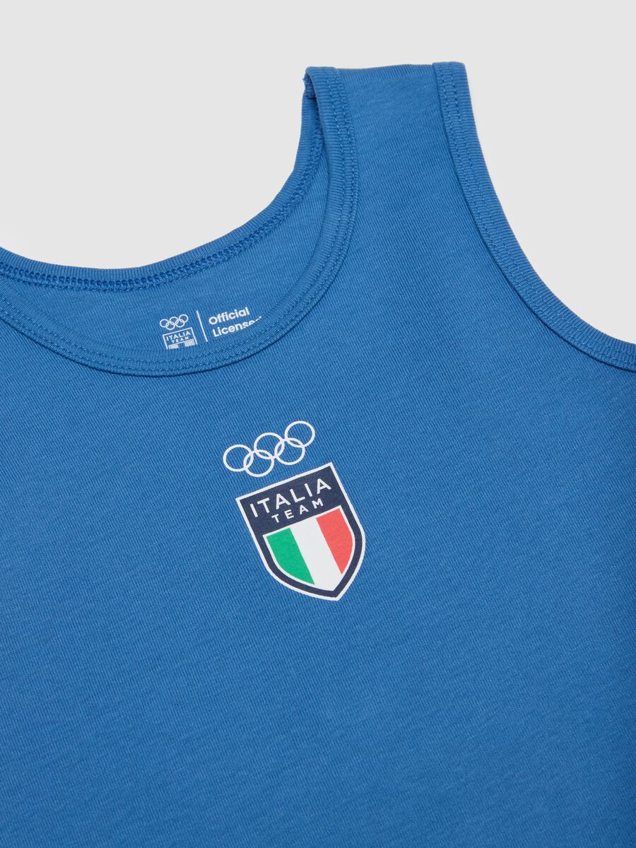 Bipack di canottiere da bambino in puro cotone Looney Tunes x Italia Team_2