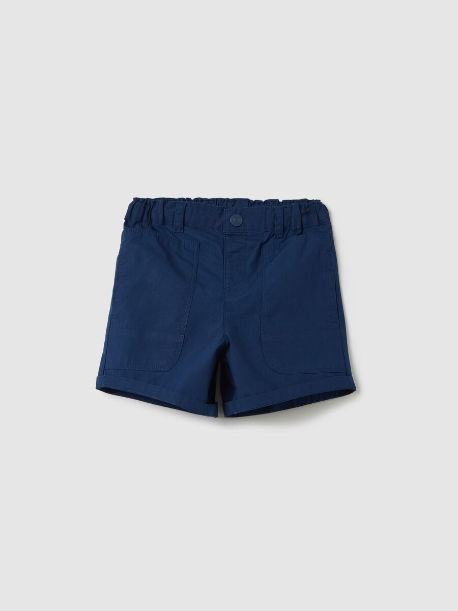 Blue shorts in pure Fagottino cotton_0