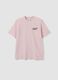 Pink relaxed-fit pure cotton T-shirt with print_4