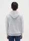 Grey regular fit children's cotton blend hoodie_1