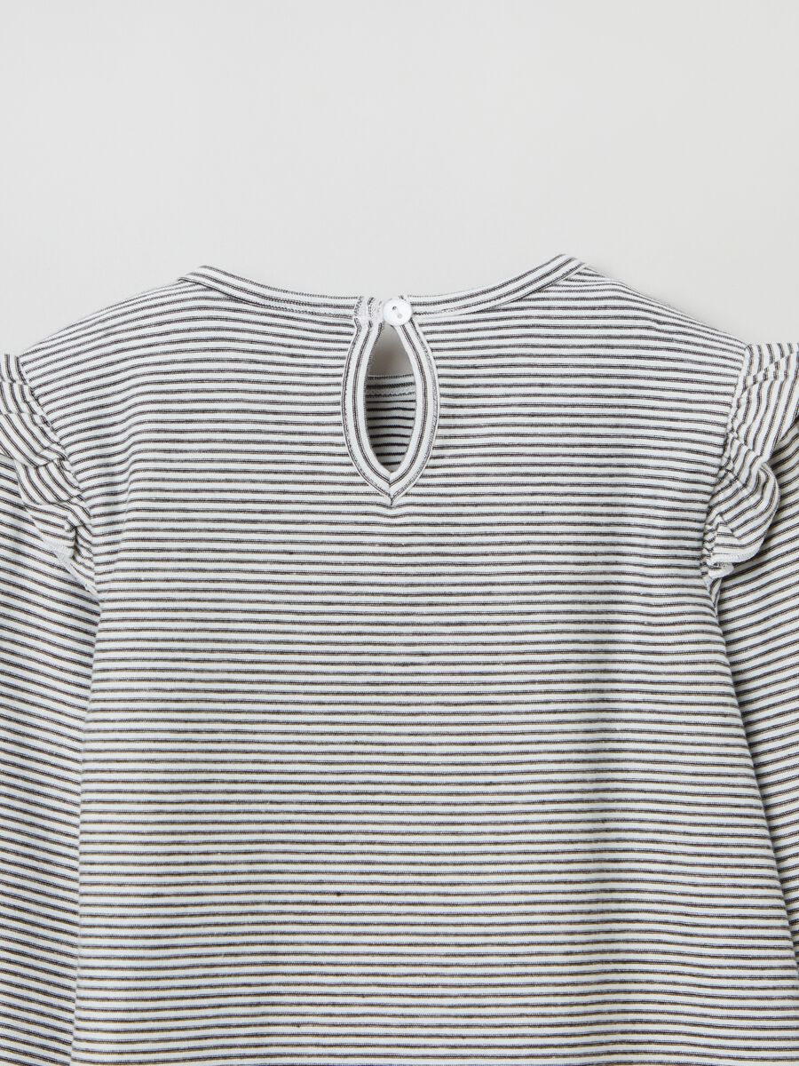 T-shirt maniche lunghe a righe stampa Minnie_2