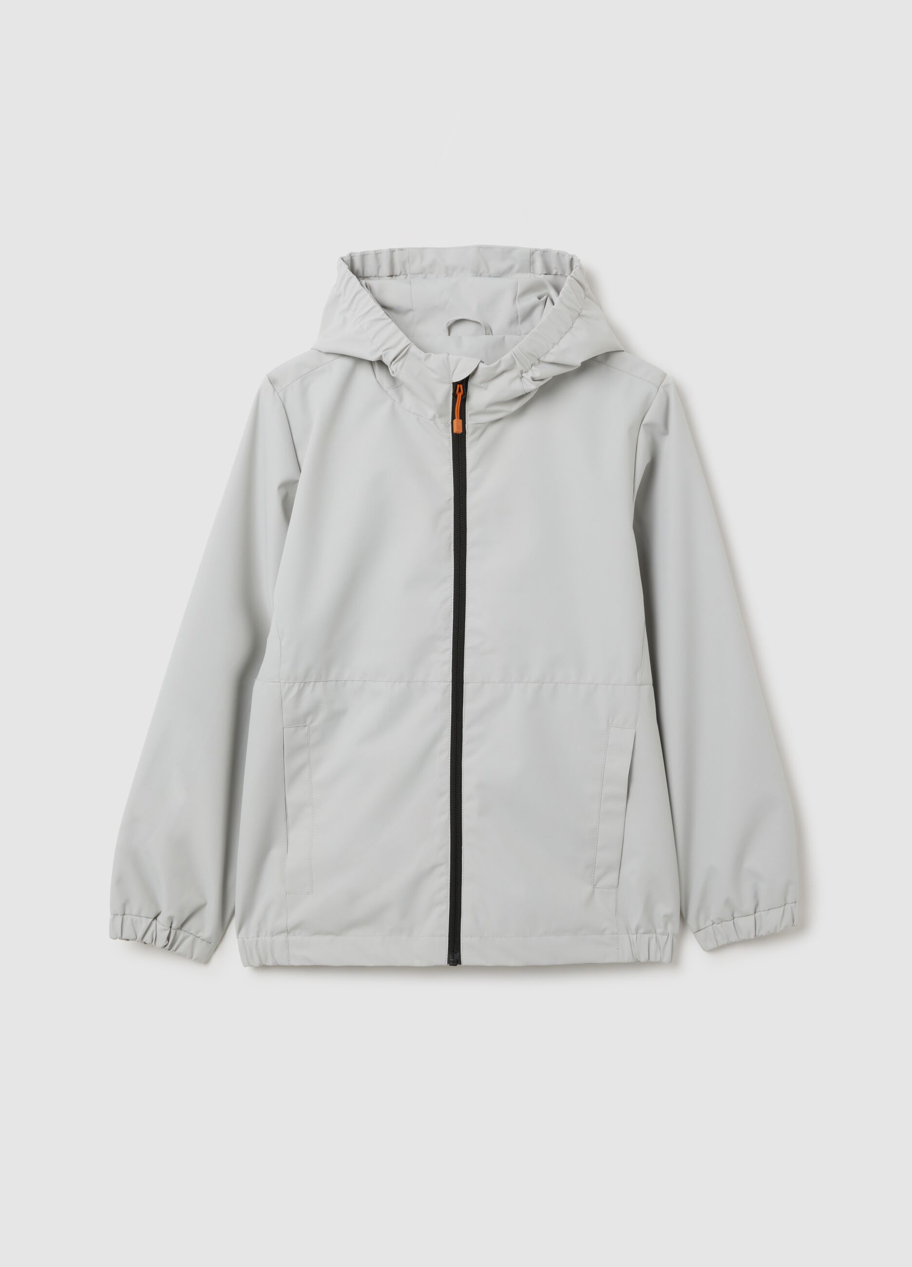 Boy's grey windproof regular fit jacket
