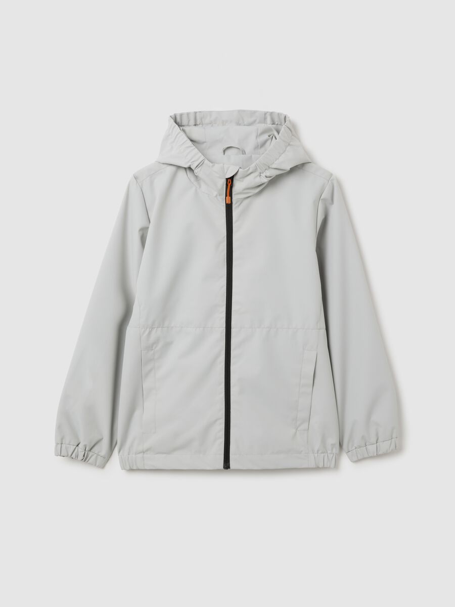 Giacca da ragazzo in grigio regular fit antivento_0