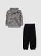 Grey cotton blend children's tracksuit regular fit with print_1