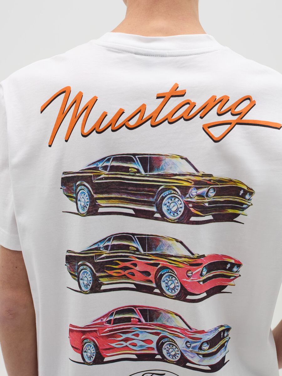 Cotton T-shirt with "Mach 1 Ford Mustang" print_3
