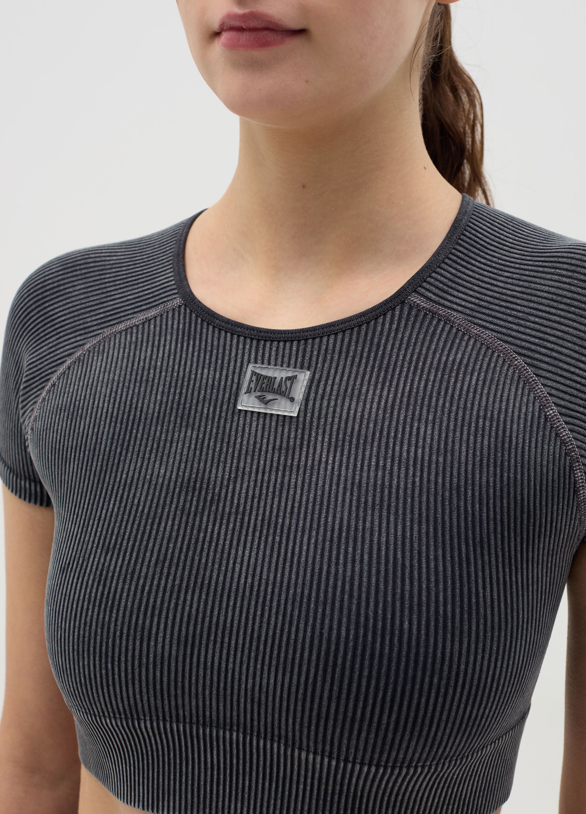 Ribbed crop T-shirt