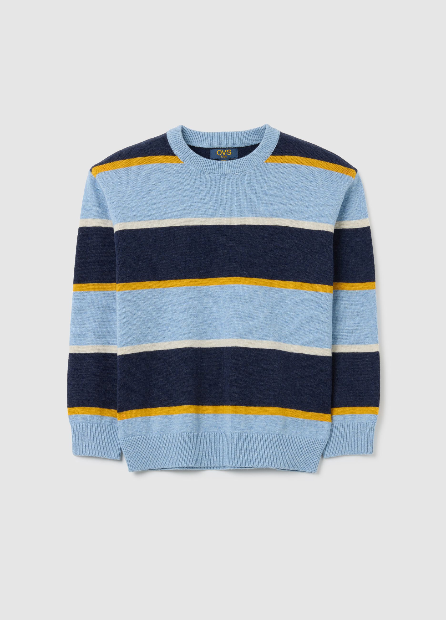 Children's jumper in pure multicolour cotton