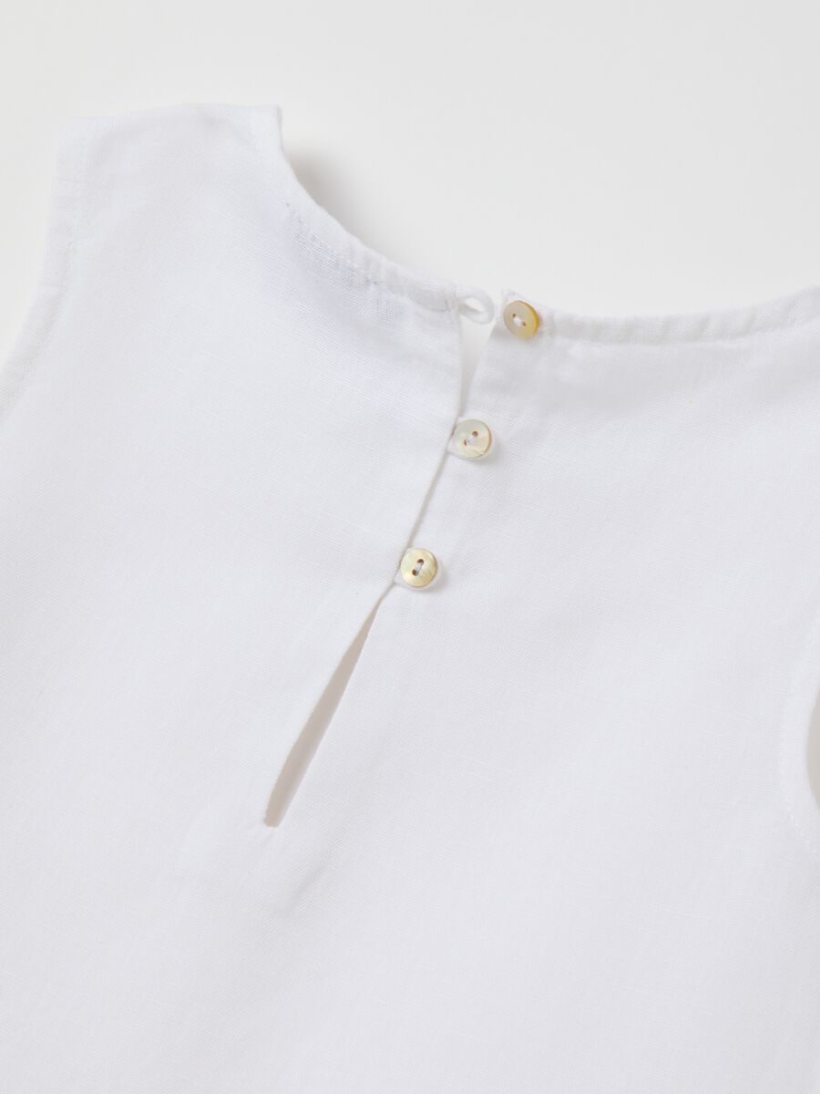 White Sleeveless Blouse with OVS Kids Ruffles_3