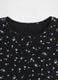 Long-sleeved black cotton shirt with floral print_3