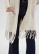 Light beige long cardigan with fringes at the hem_3