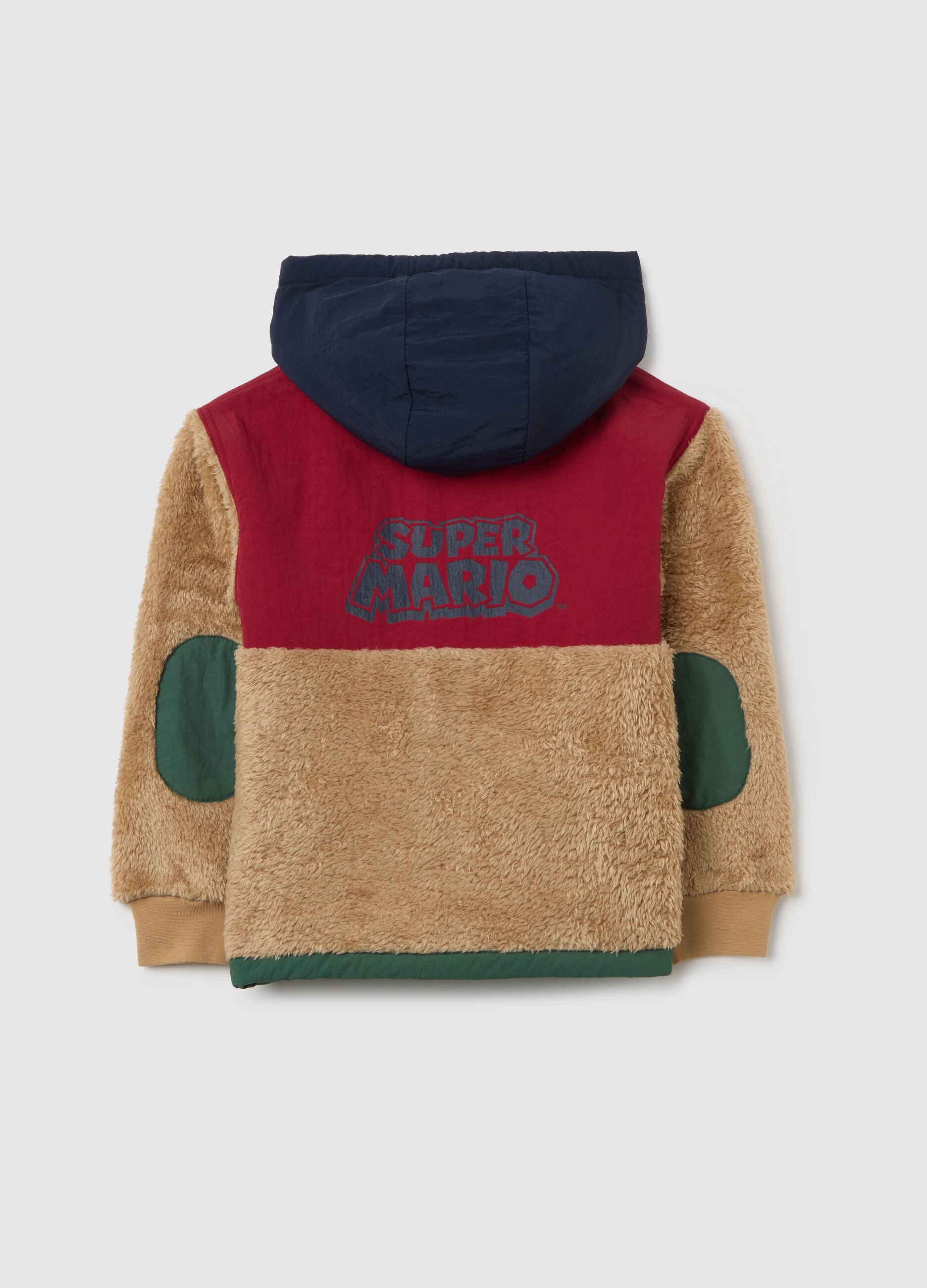Multicolour children's sherpa sweatshirt full zip regular fit with prints