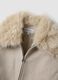 Giacca beige con zip e colletto a contrasto regular fit_5
