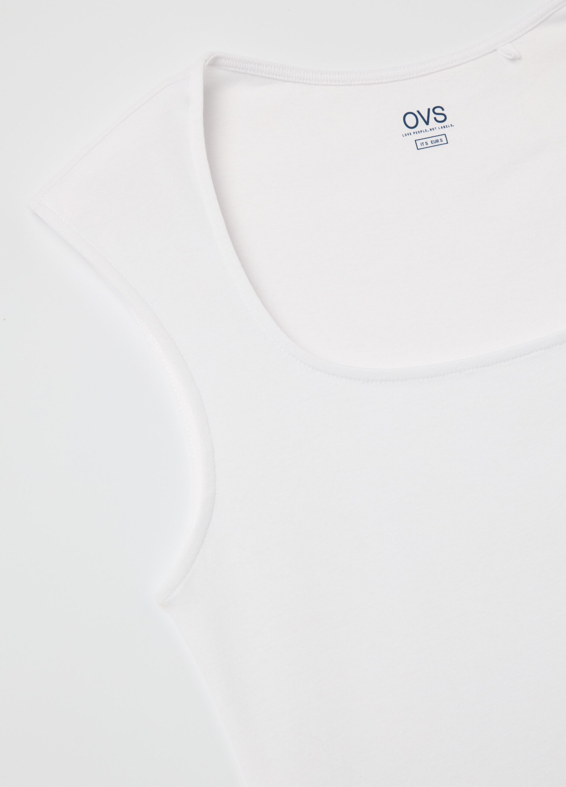 White tank top with square neck