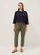 Green stretch-cotton trousers with elasticated waistband, regular fit_0