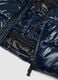Blue padded regular fit water repellent jacket with zip_1