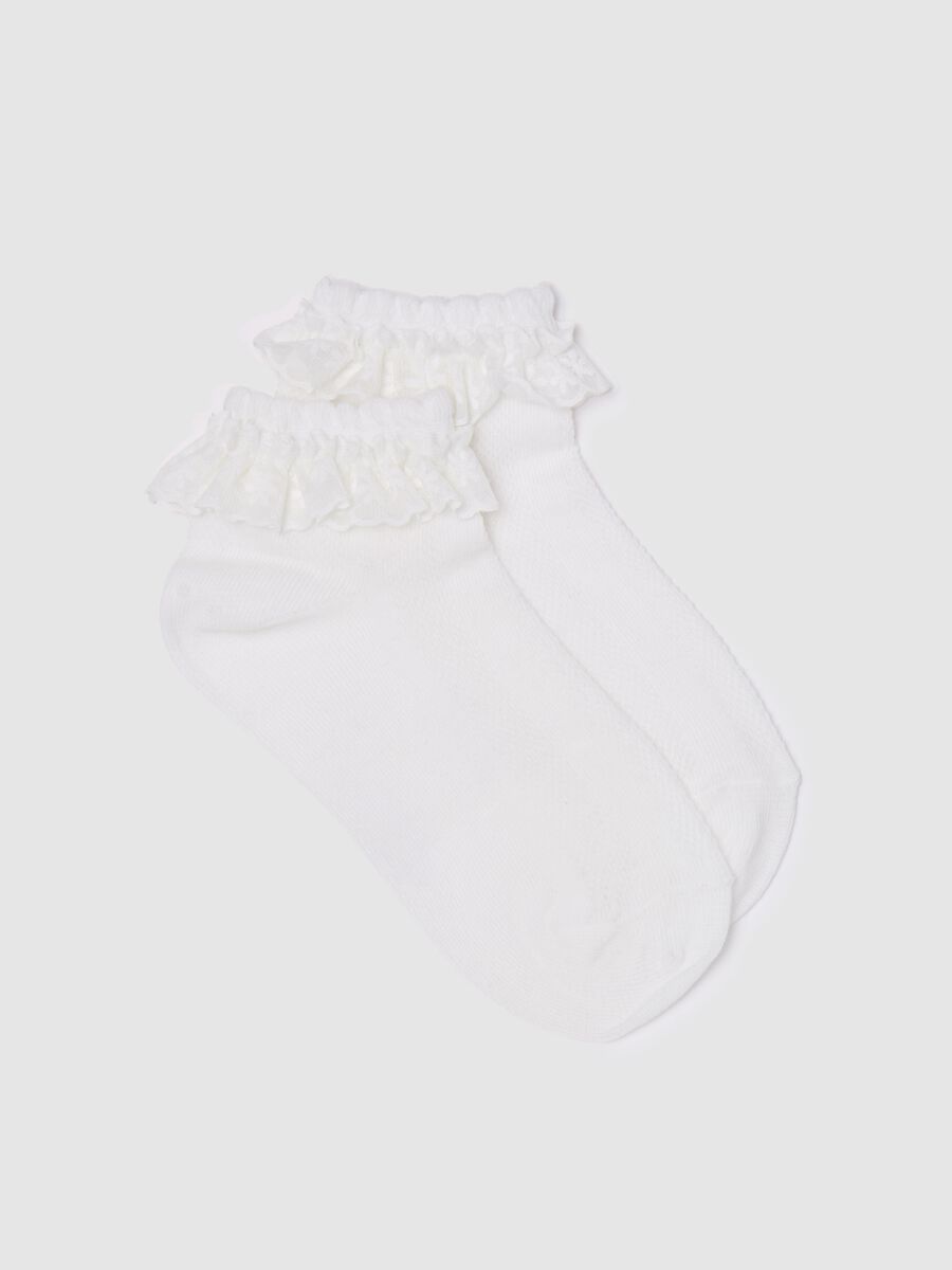 Short socks with tulle_0