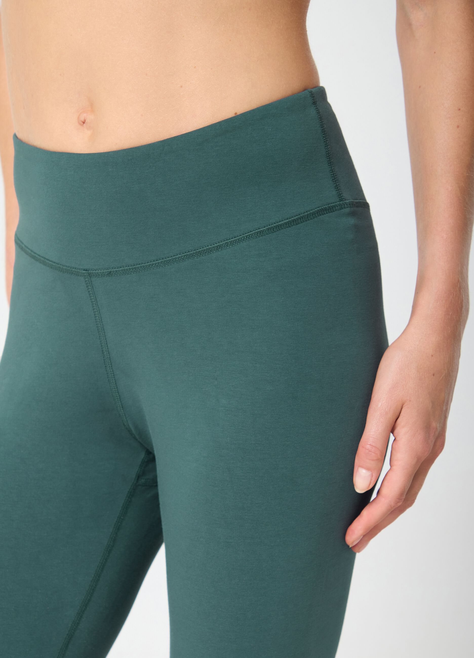 High-waisted cotton blend leggings ALTAVIA STUDIO