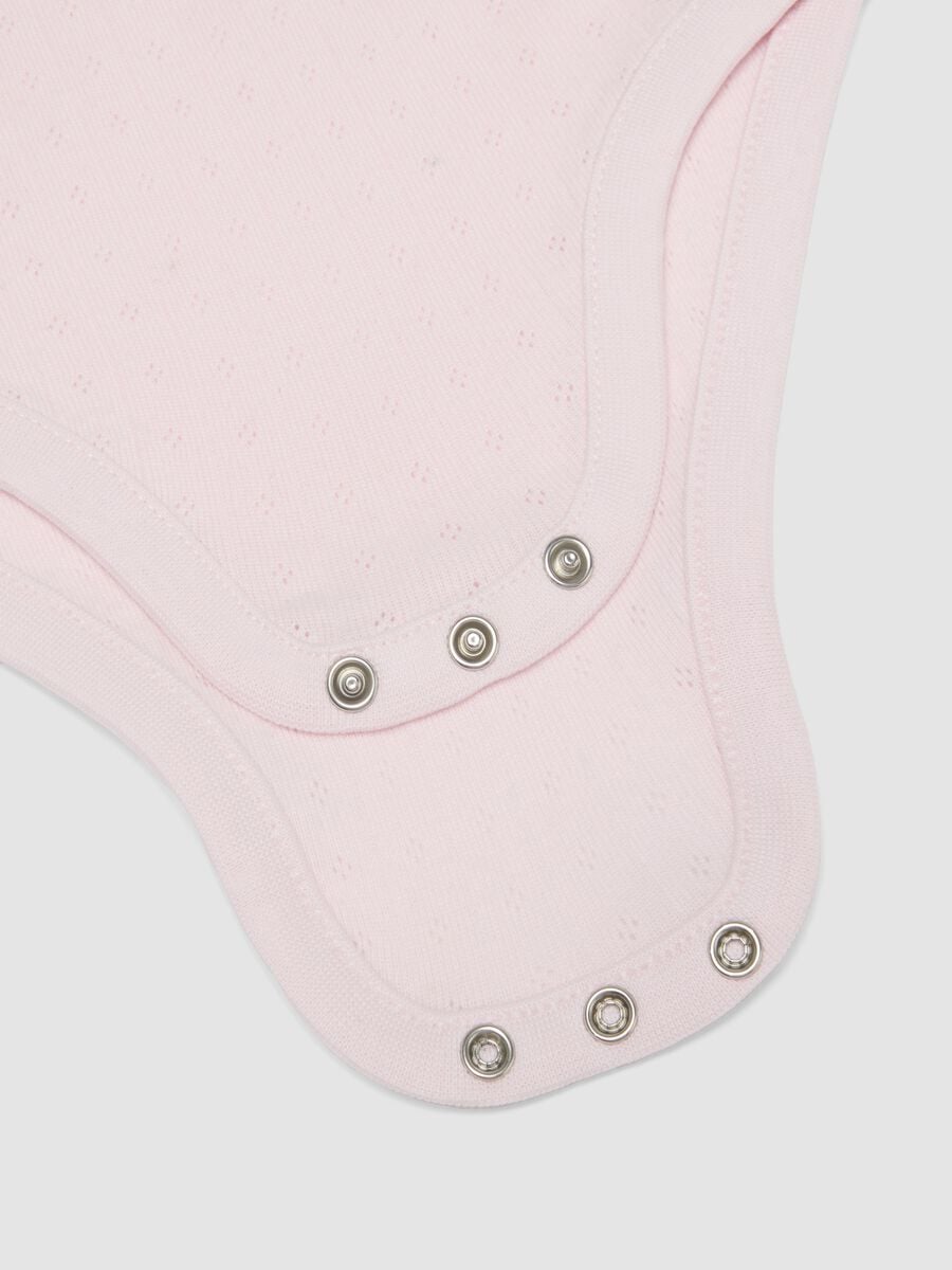 Bipack di body rosa in puro cotone organico per neonata e bimba_3