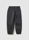 Grey cotton regular fit children's trousers_1