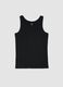 Black Supima cotton vest top, regular fit_0