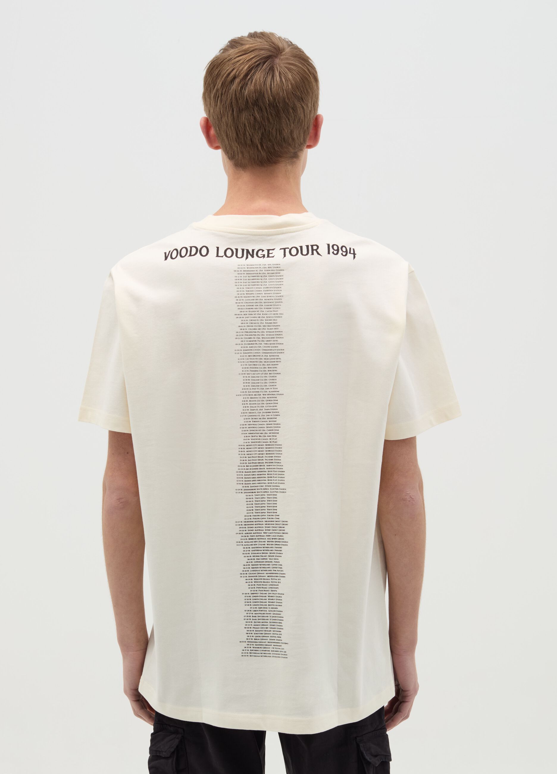 Cotton T-shirt with The Rolling Stones print