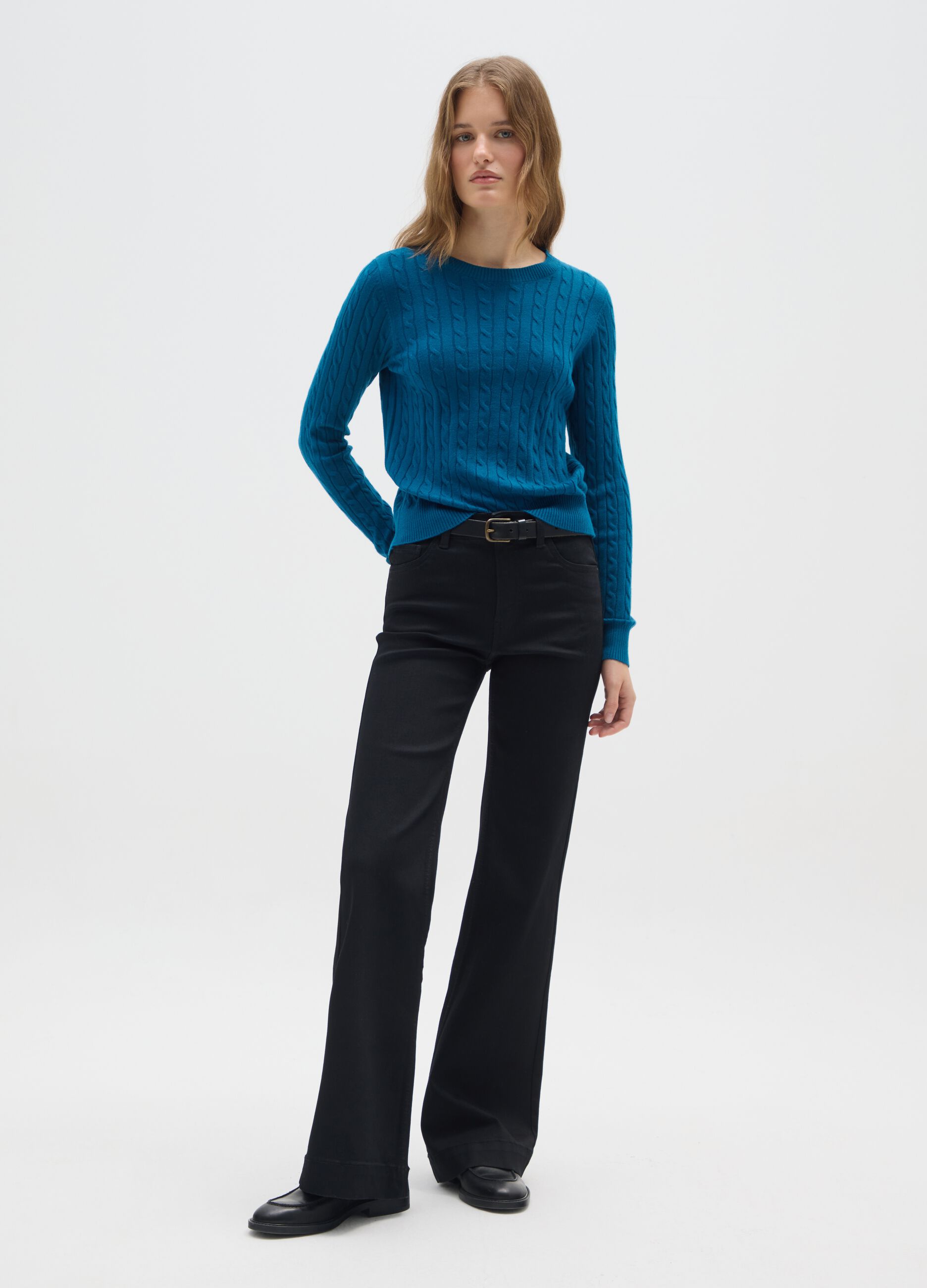 Blue regular fit sweater