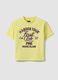 T-shirt gialla in puro cotone over fit da bambino_3